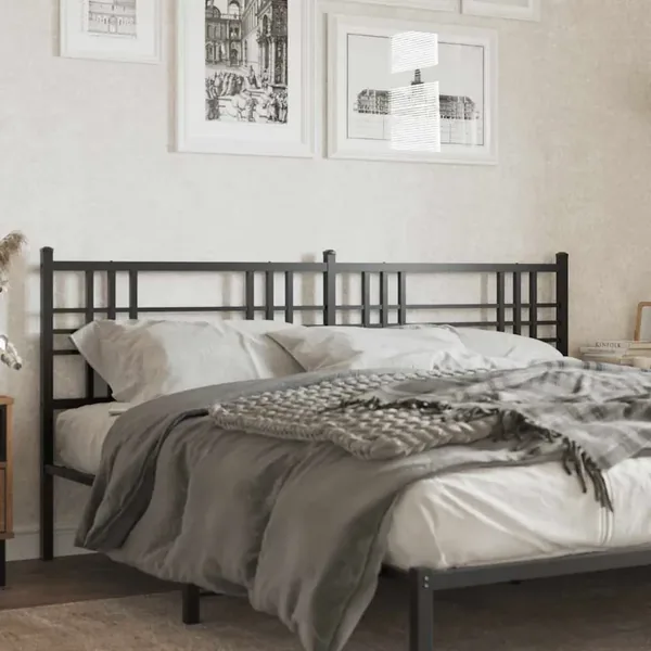 Tête de lit de remplacement métal noir 193 cm
