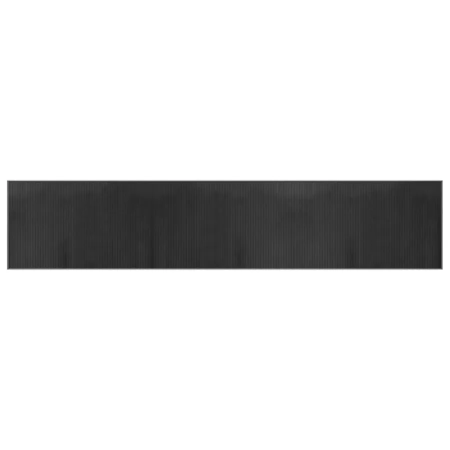 Tapis rectangulaire gris 60x300 cm bambou - 2