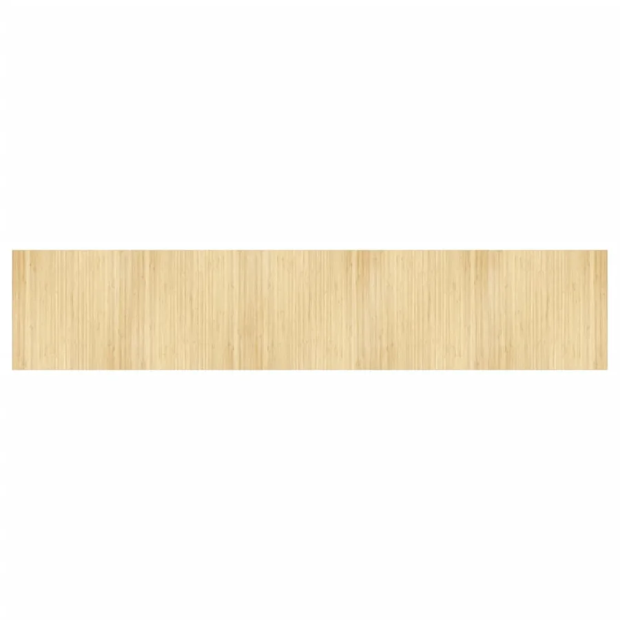 Tapis rectangulaire naturel clair 100x500 cm bambou - 2