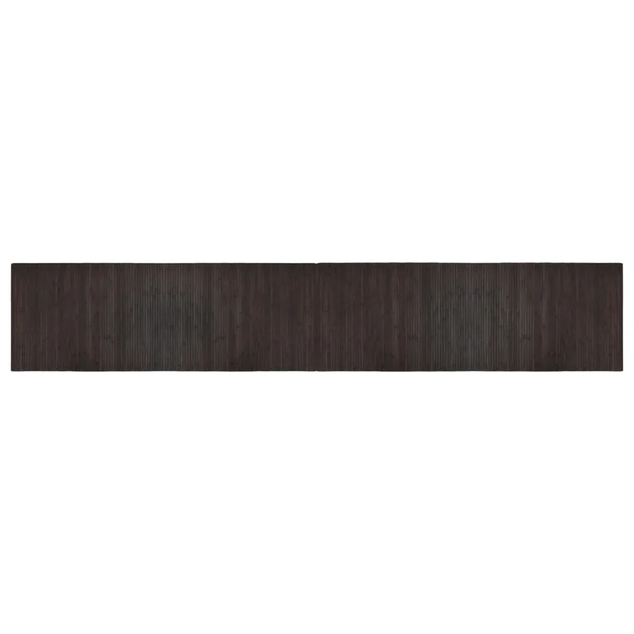 Tapis rectangulaire marron foncé 70x400 cm bambou - 2