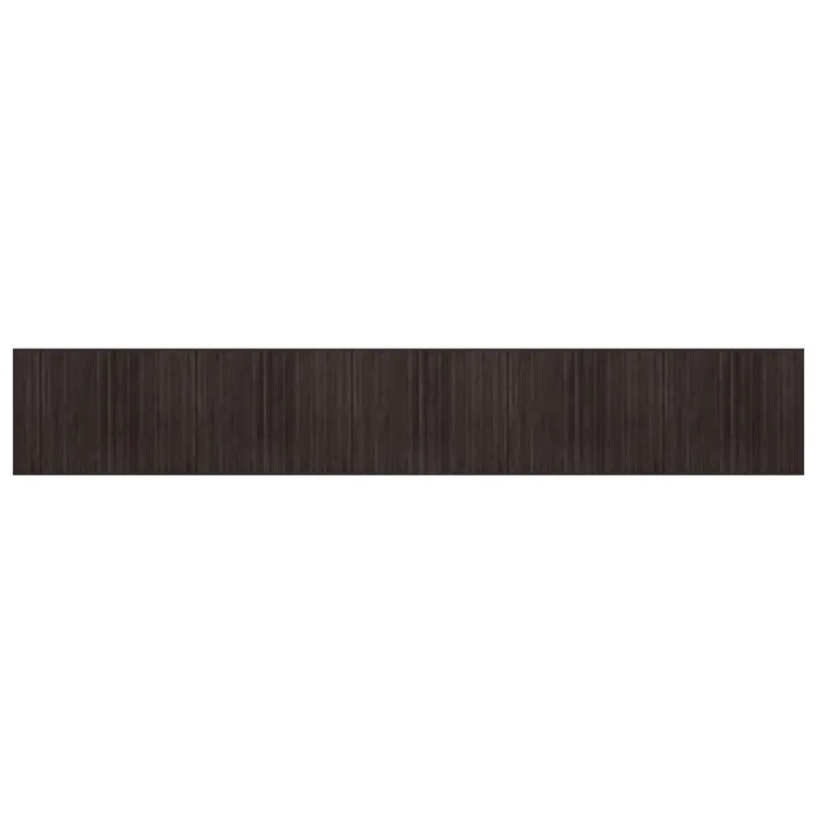 Tapis rectangulaire marron foncé 80x500 cm bambou - 2