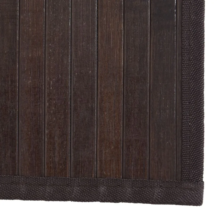 Tapis rectangulaire marron foncé 80x500 cm bambou - 6