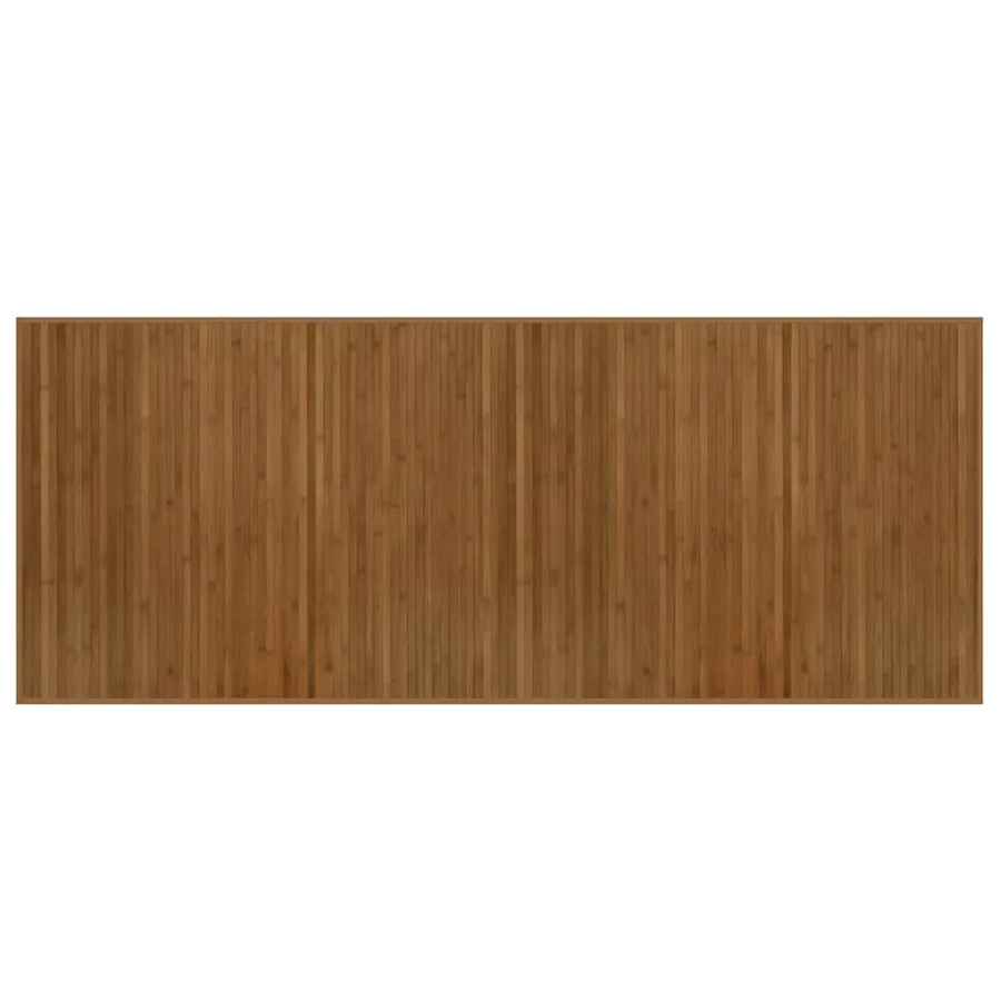 Tapis rectangulaire marron 80x200 cm bambou - 2