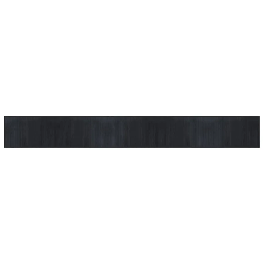 Tapis rectangulaire noir 60x500 cm bambou - 2