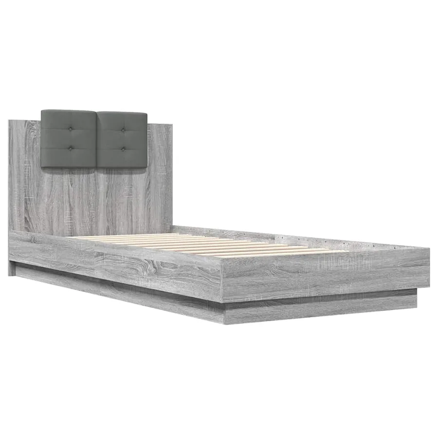 Cadre de lit sans matelas sonoma gris 90x200 cm - 3
