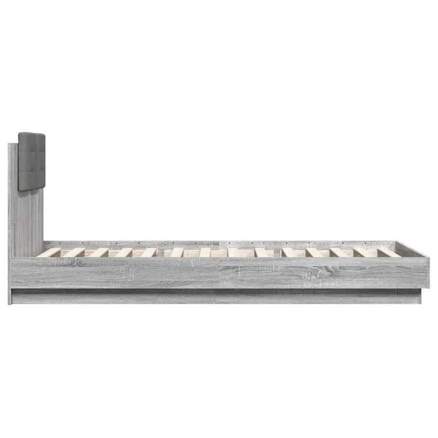 Cadre de lit sans matelas sonoma gris 90x200 cm - 5