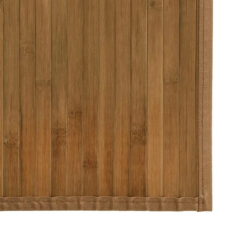 Tapis rectangulaire marron 70x400 cm bambou - 6