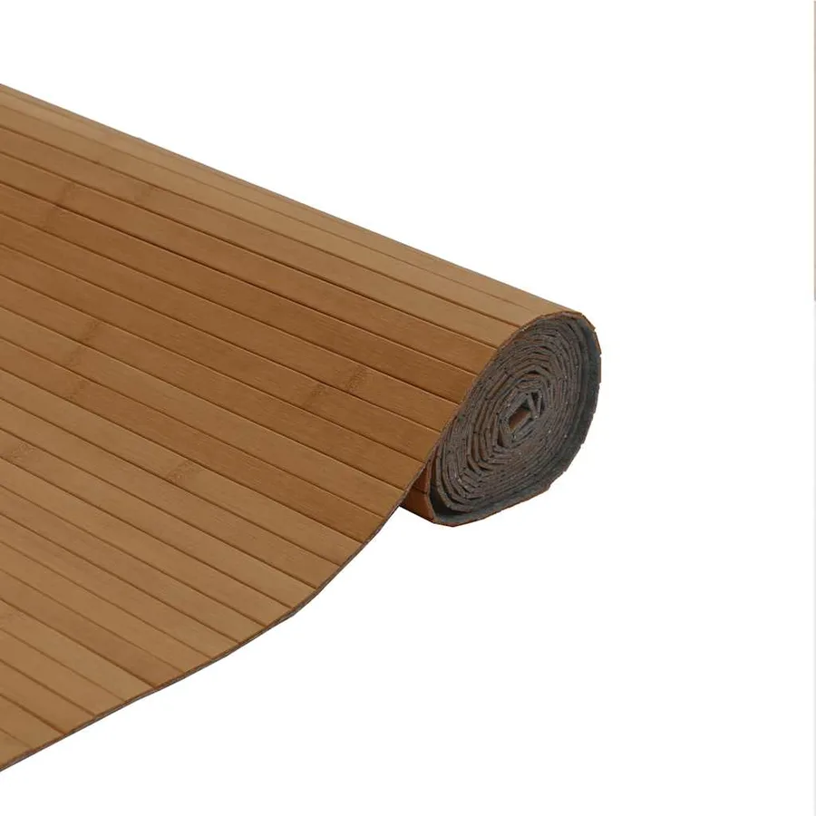 Tapis rectangulaire marron 80x500 cm bambou - 4