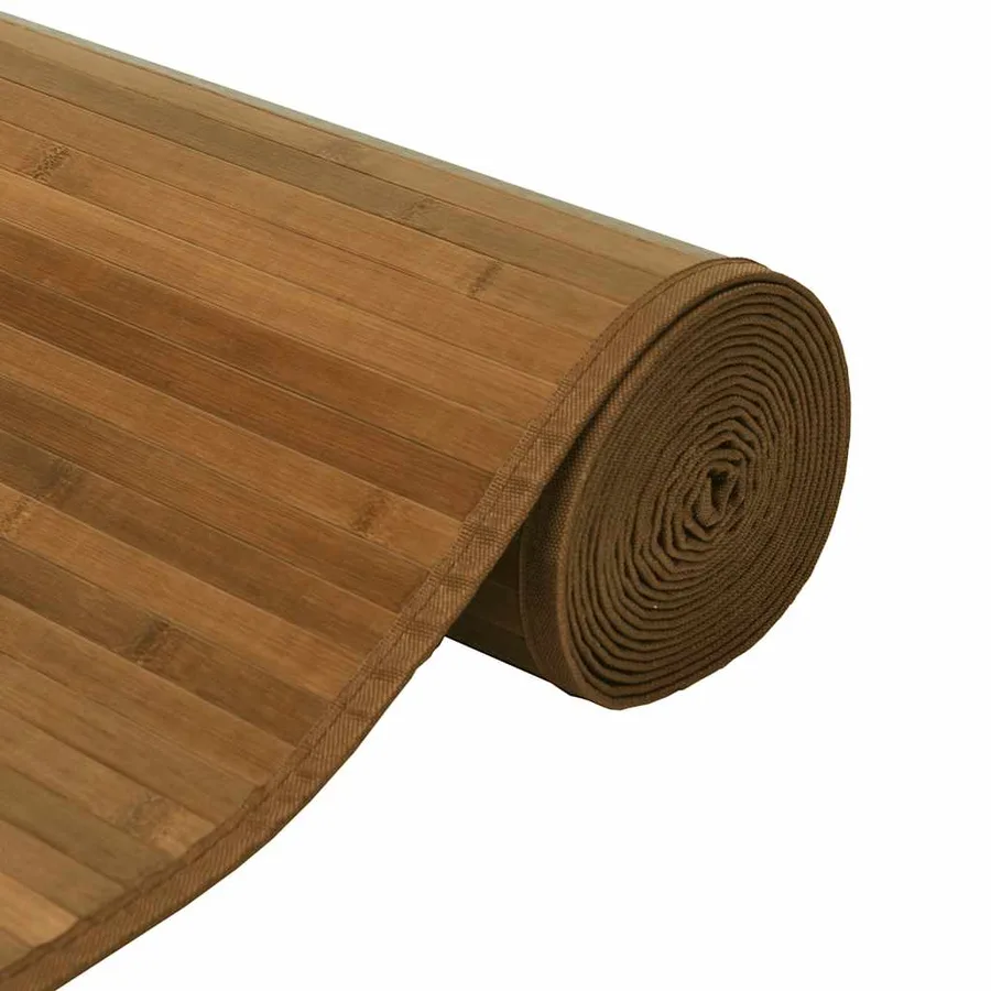 Tapis rectangulaire marron 70x500 cm bambou - 4