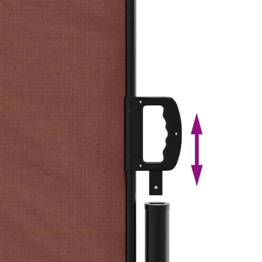 Auvent latéral rétractable marron 140x1200 cm - 6