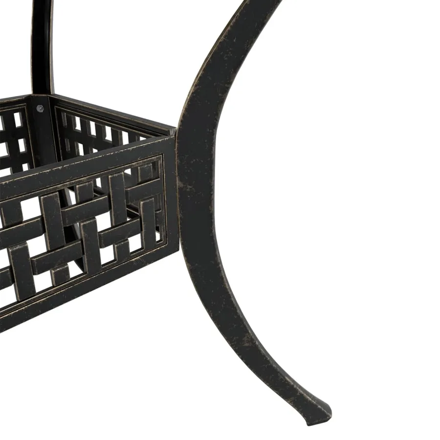 Ensemble de bistrot 3 pcs bronze aluminium coulé - 5
