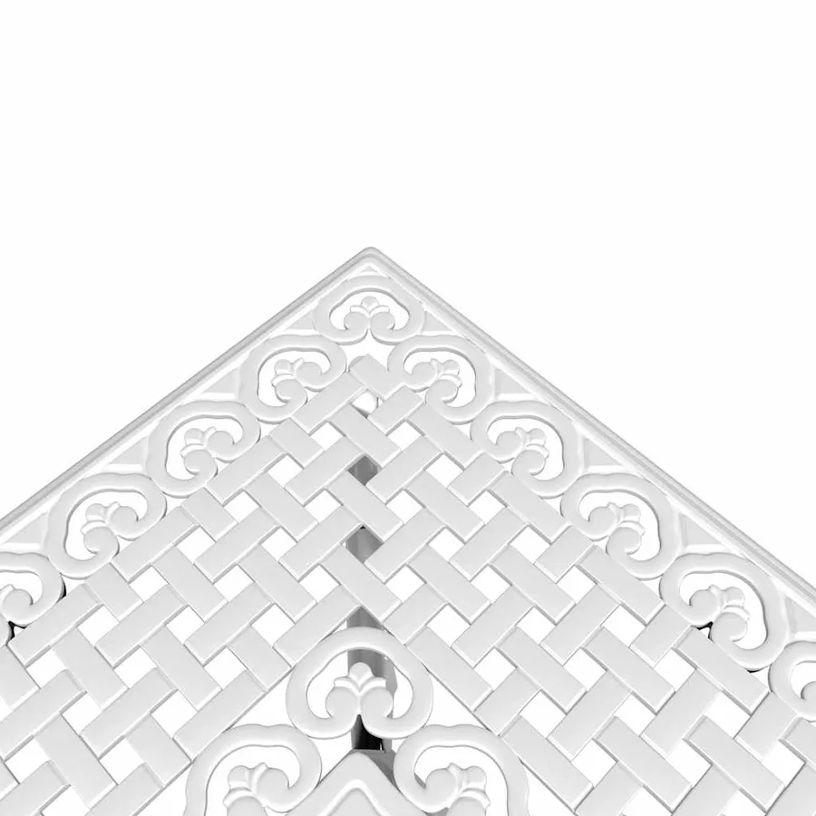 Ensemble de bistro 3 pcs blanc aluminium coulé - 6