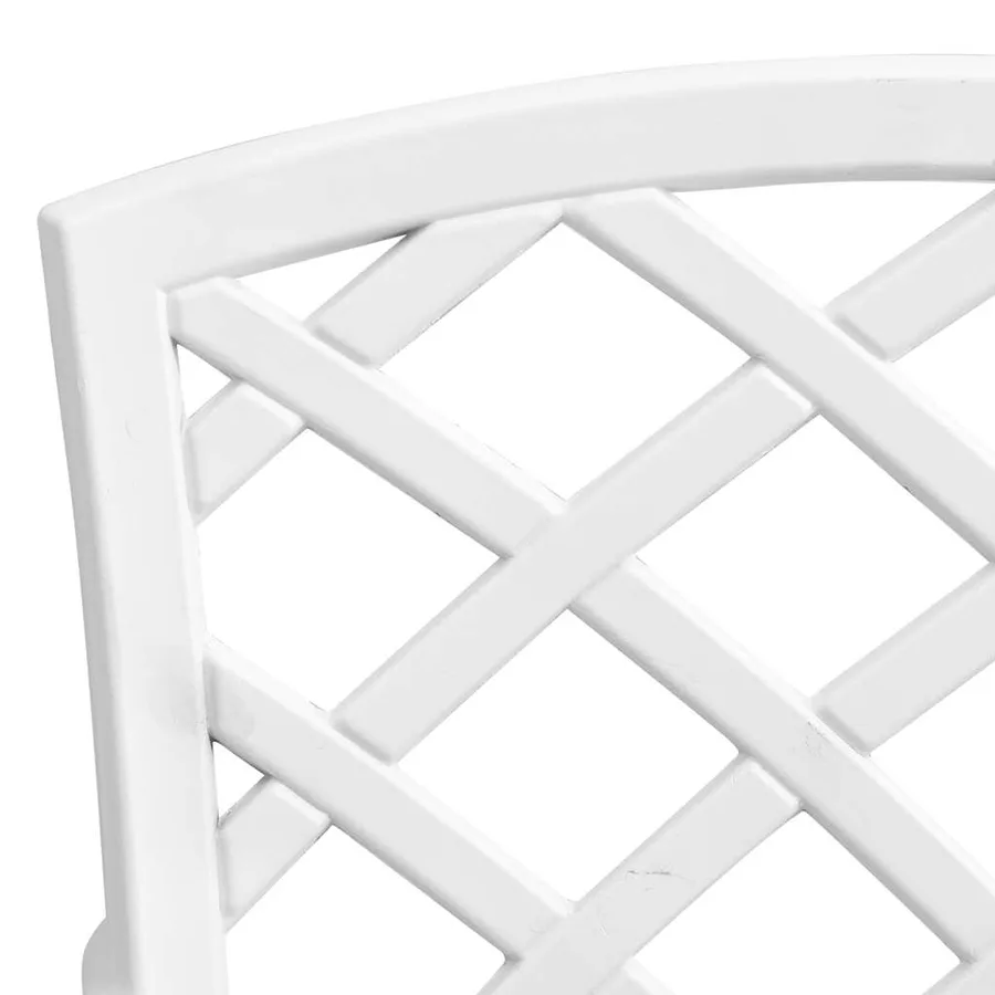 Ensemble de bistro 3 pcs blanc aluminium coulé - 9