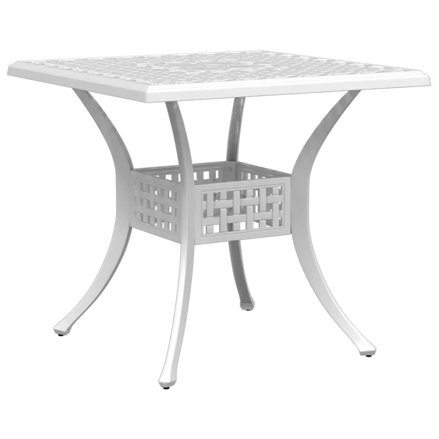 Ensemble à manger de jardin 5 pcs blanc aluminium coulé - 3