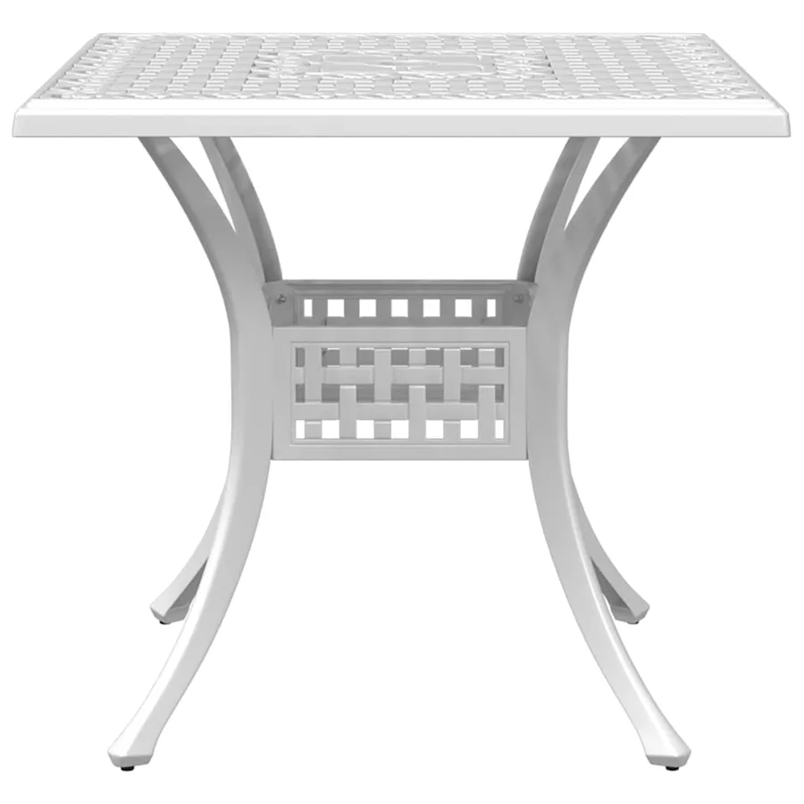 Ensemble à manger de jardin 5 pcs blanc aluminium coulé - 4