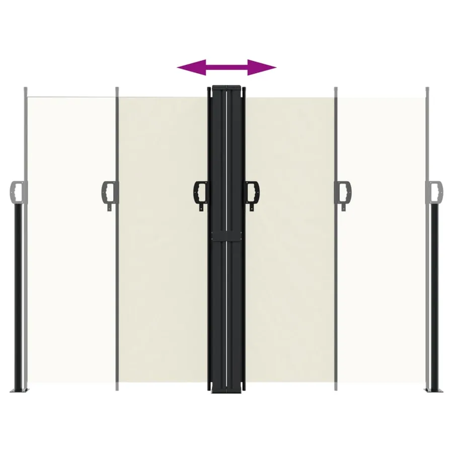 Auvent latéral rétractable crème 180x1200 cm - 5