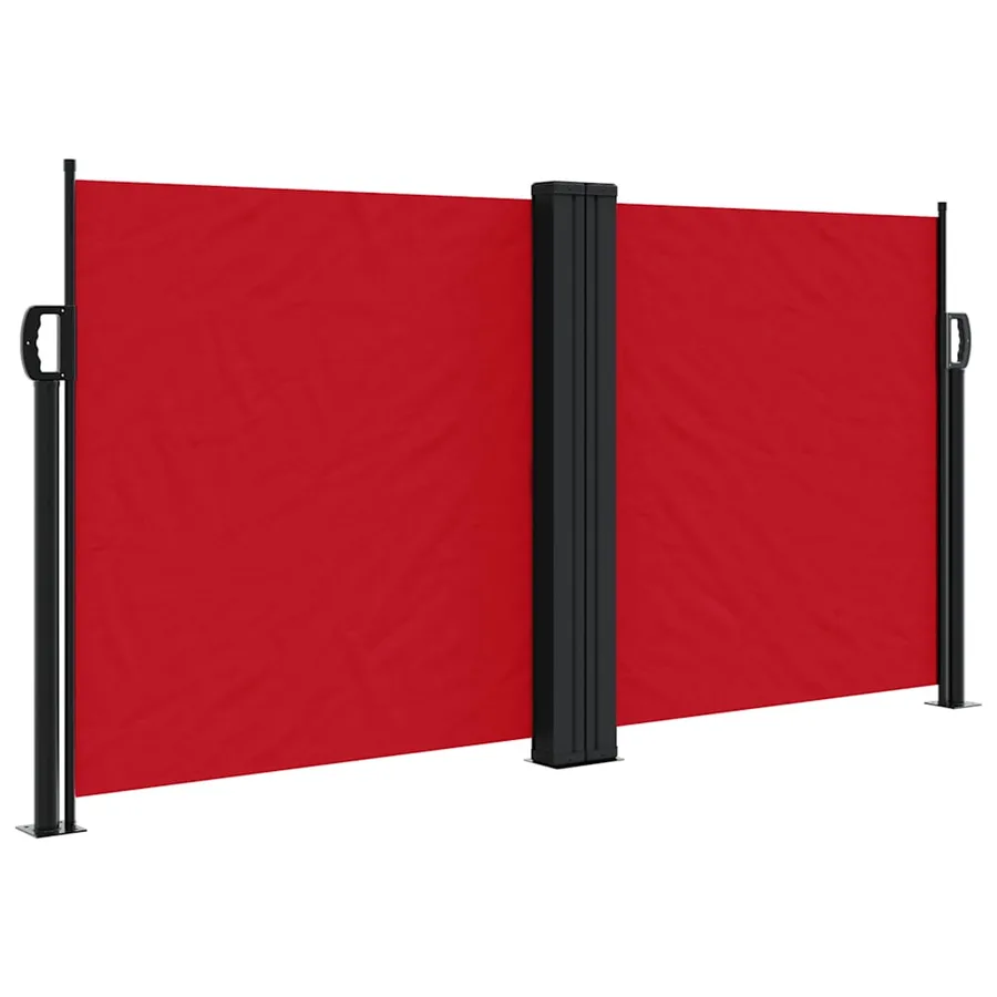 Auvent latéral rétractable rouge 120x1200 cm - 2