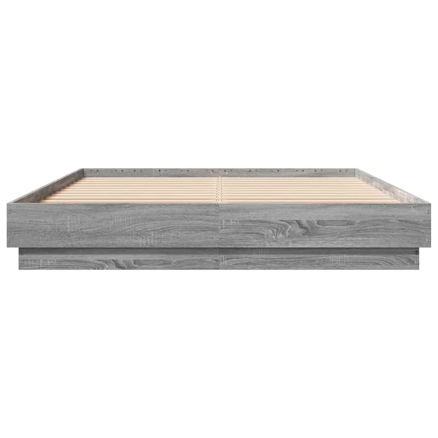 Cadre de lit sans matelas sonoma gris 120x200 cm - 4