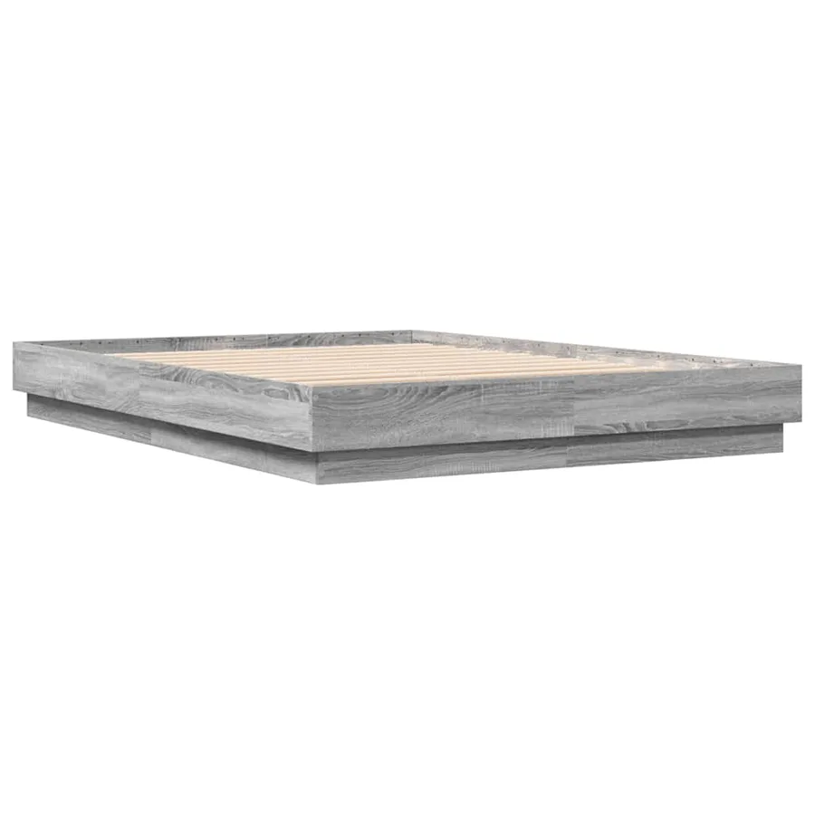 Cadre de lit sans matelas sonoma gris 120x200 cm - 6