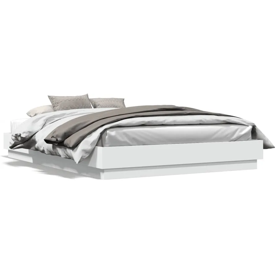 Cadre de lit sans matelas blanc 120x200 cm - 2