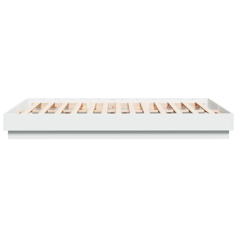Cadre de lit sans matelas blanc 120x200 cm - 5