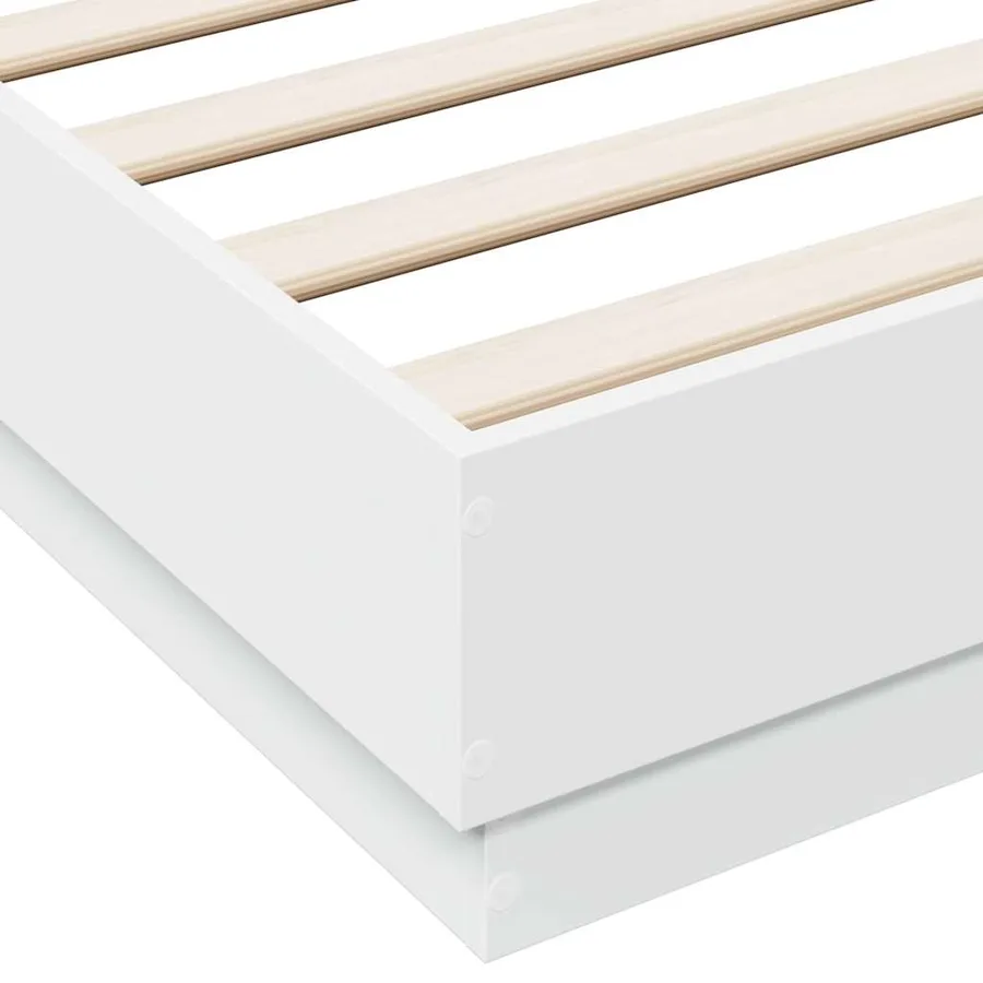 Cadre de lit sans matelas blanc 120x200 cm - 7