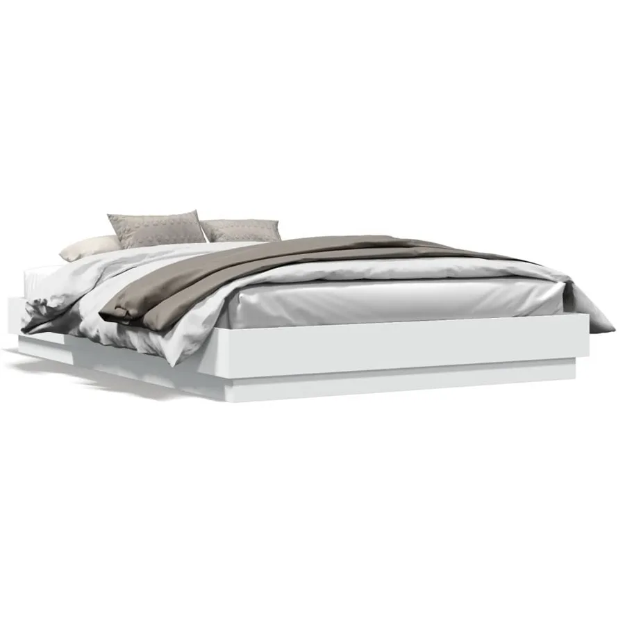 Cadre de lit sans matelas blanc 140x200 cm - 2