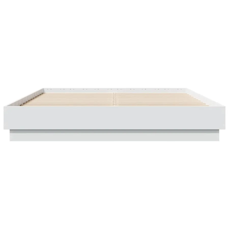 Cadre de lit sans matelas blanc 140x200 cm - 4