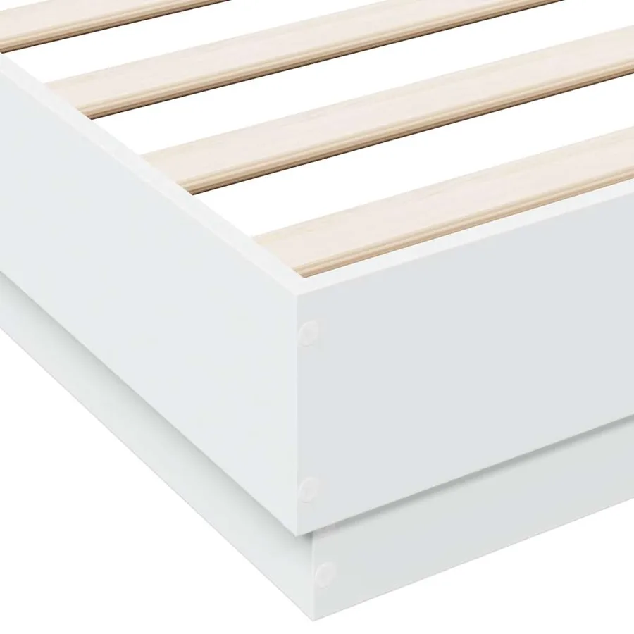 Cadre de lit sans matelas blanc 140x200 cm - 7