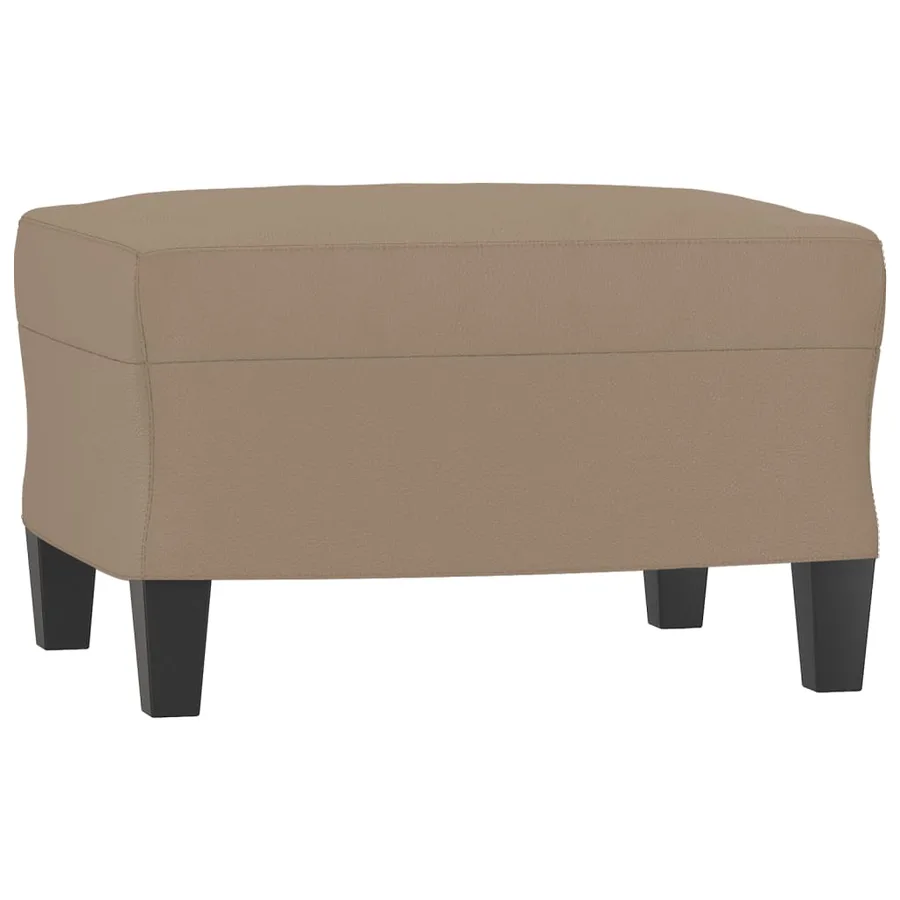 Fauteuil avec repose-pied Cappuccino 60 cm Similicuir - 5