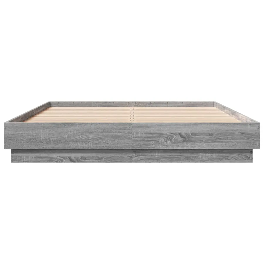 Cadre de lit sans matelas sonoma gris 140x200 cm - 4