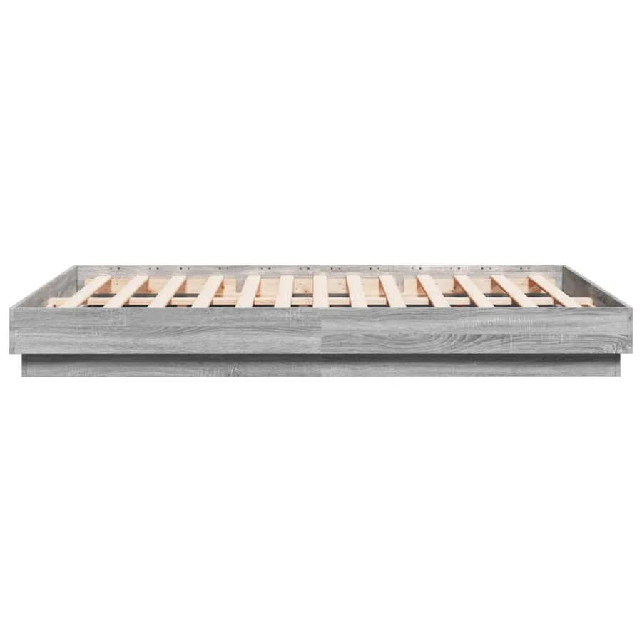 Cadre de lit sans matelas sonoma gris 140x200 cm - 5