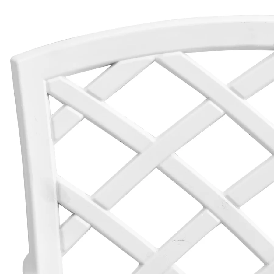 Ensemble de bistro 3 pcs blanc aluminium coulé - 9