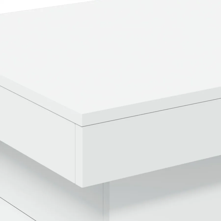 Table basse avec lumières LED blanc 50x50x40 cm - 10
