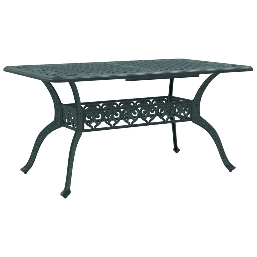 Ensemble à manger de jardin 5 pcs vert aluminium coulé - 3