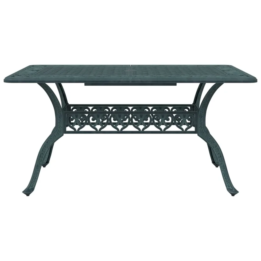 Ensemble à manger de jardin 5 pcs vert aluminium coulé - 4
