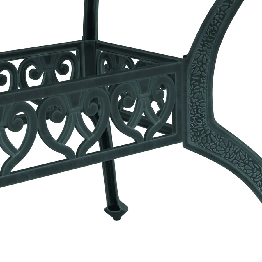 Ensemble à manger de jardin 5 pcs vert aluminium coulé - 5