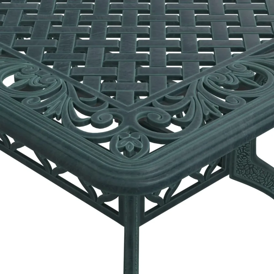 Ensemble à manger de jardin 5 pcs vert aluminium coulé - 6