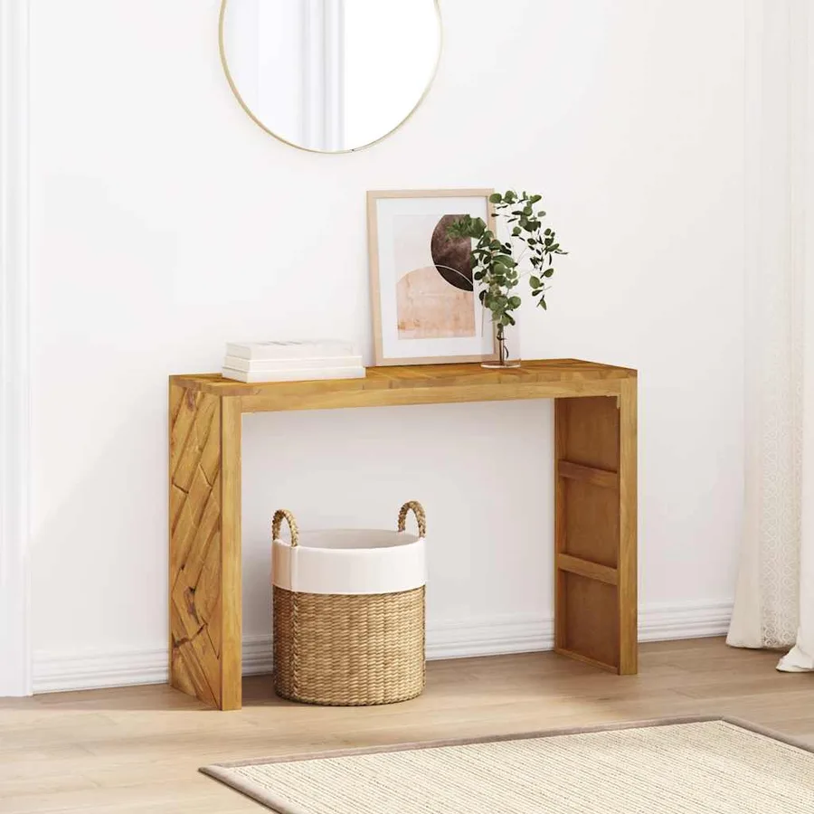 Table console 110x35x75 cm bois massif d'acacia - 4