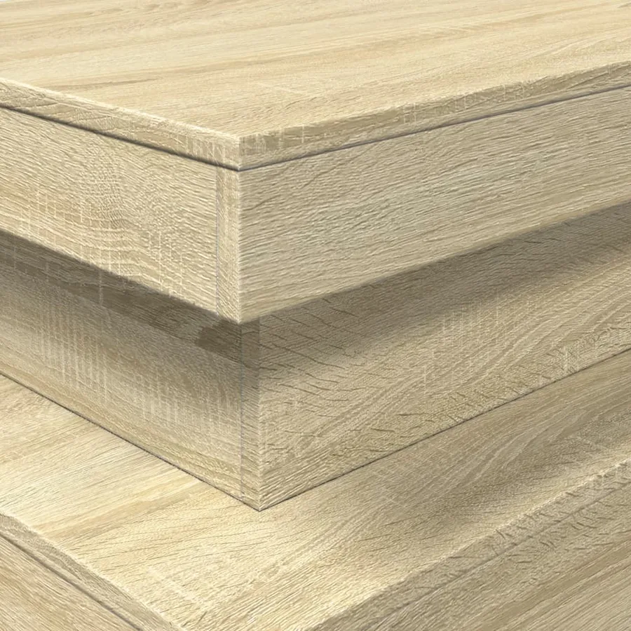 Table basse avec lumières LED chêne sonoma 90x50x40 cm - 10