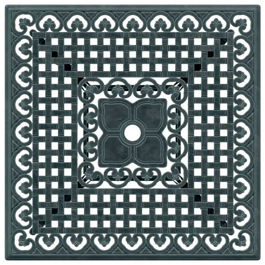 Table de jardin vert 80x80x75 cm aluminium coulé - 8