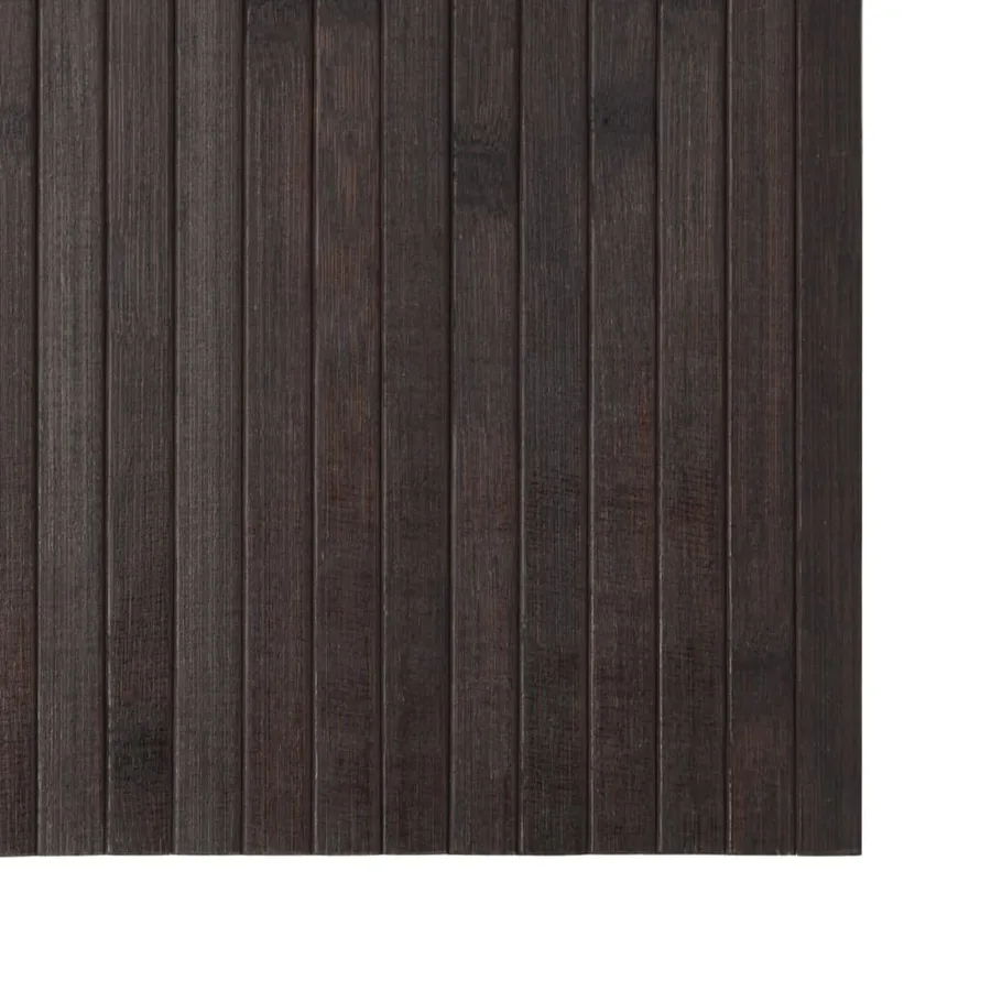 Tapis rectangulaire marron foncé 100x500 cm bambou - 6