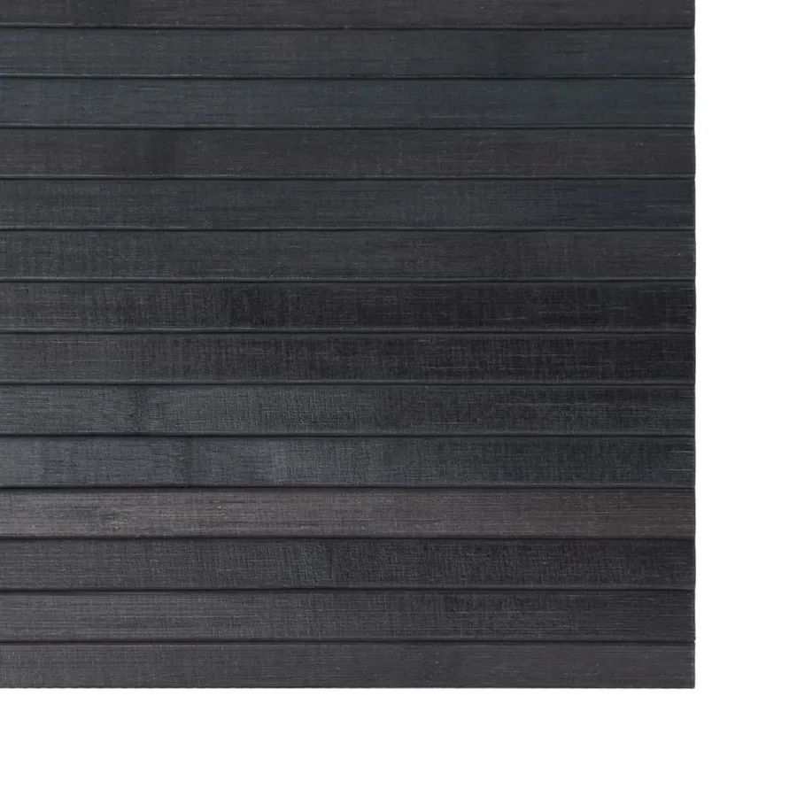 Tapis rectangulaire gris 70x100 cm bambou - 6
