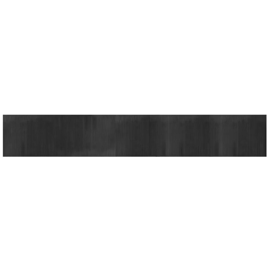 Tapis rectangulaire gris 80x500 cm bambou - 2