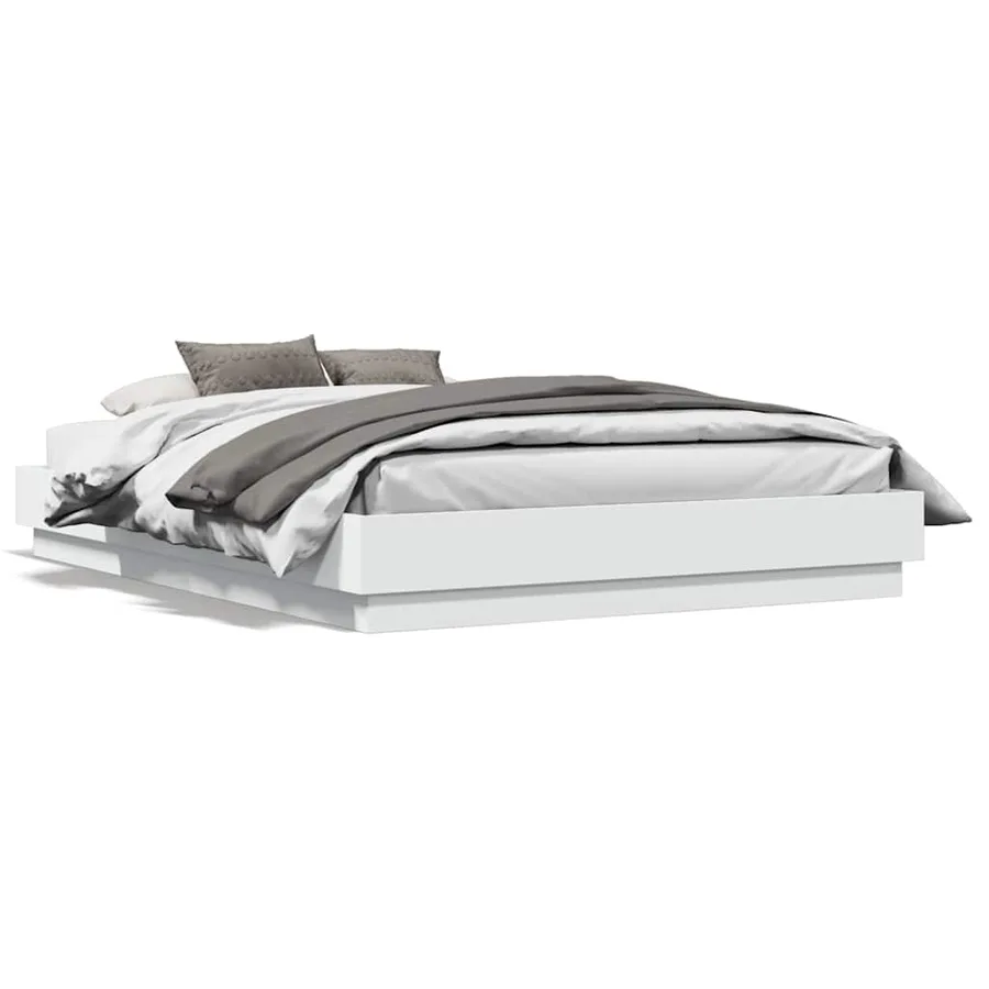 Cadre de lit sans matelas blanc 135x190 cm - 2