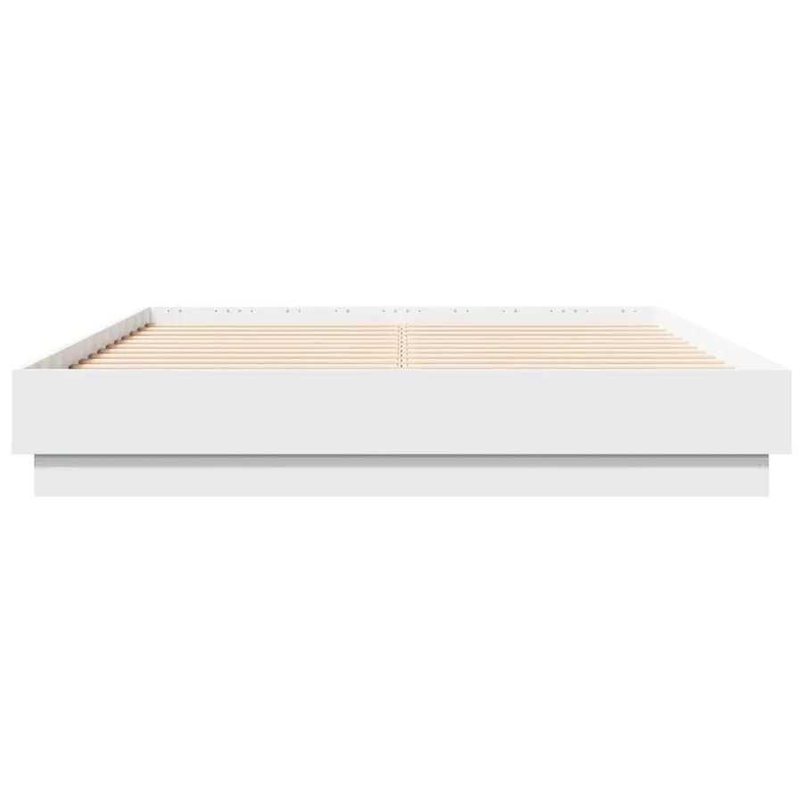 Cadre de lit sans matelas blanc 135x190 cm - 4