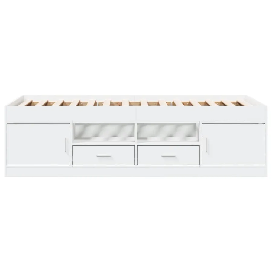 Lit de jour avec tiroirs sans matelas blanc 90x200 cm - 4