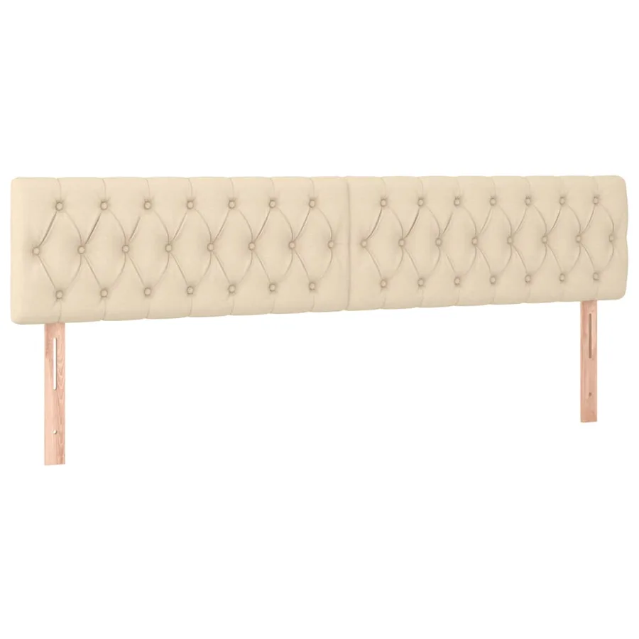 Sommier à lattes de lit avec matelas crème 120x190 cm tissu - 7