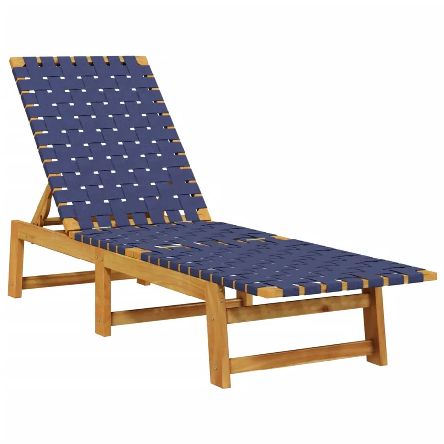 Chaises longues lot de 2 rouge bois d'acacia solide et tissu - 20