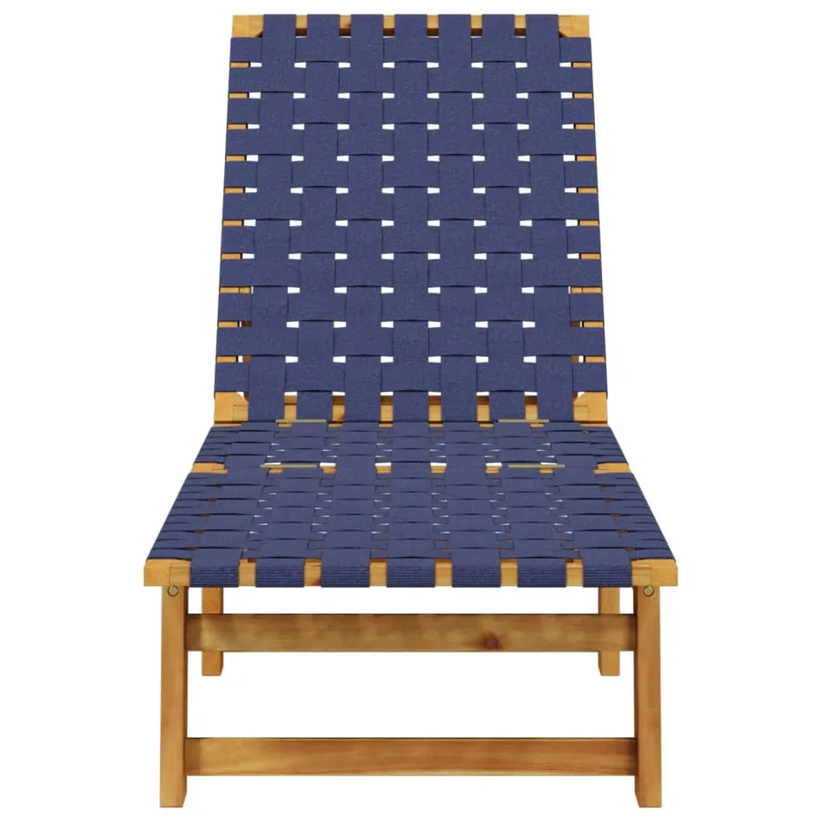 Chaises longues lot de 2 rouge bois d'acacia solide et tissu - 21